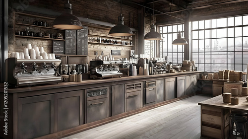 Rustic Coffee Shop Interior...