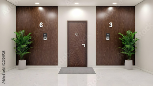 Modern Hotel Corridor with ...