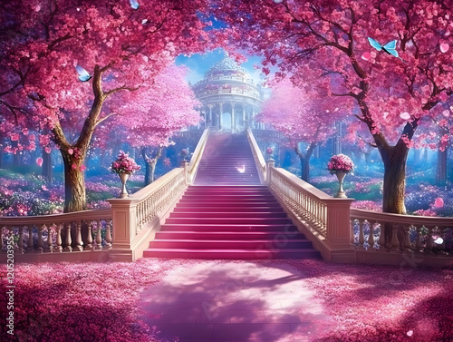 Pink Blossom Fantasy Stairw...
