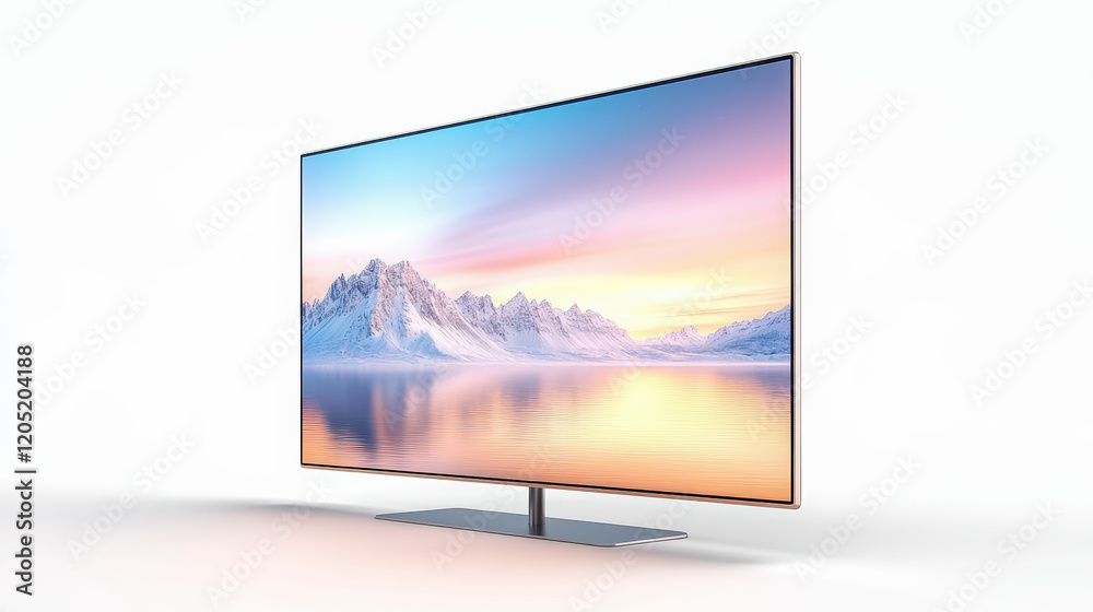 Fototapeta premium Experience stunning clarity with our ultra-thin, high-definition smart TV. Perfect for immersive home entertainment and breathtaking visuals.