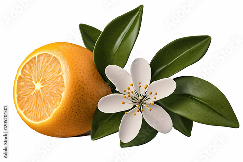 3D Render of Half an Orange...