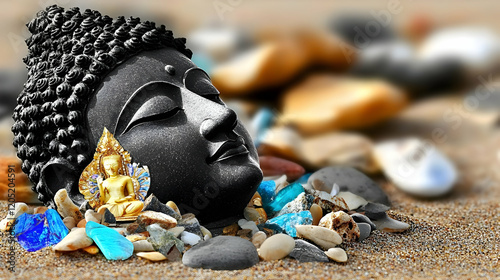 Black and Gold Sculpture Re...