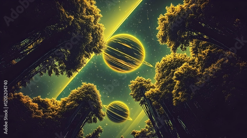 Fantasy Forest Scene with P...