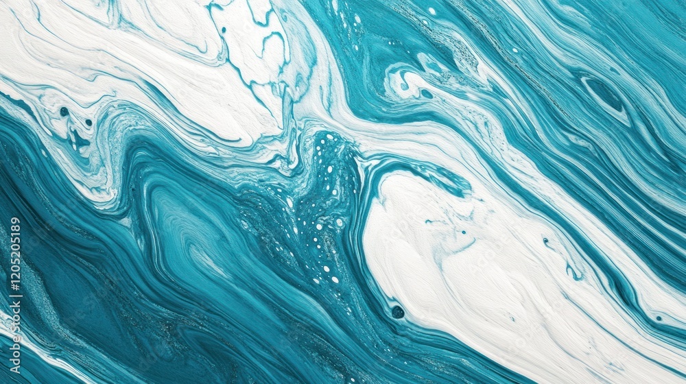 Abstract teal and white fluid art swirl background Abstract teal and white fluid art swirl background