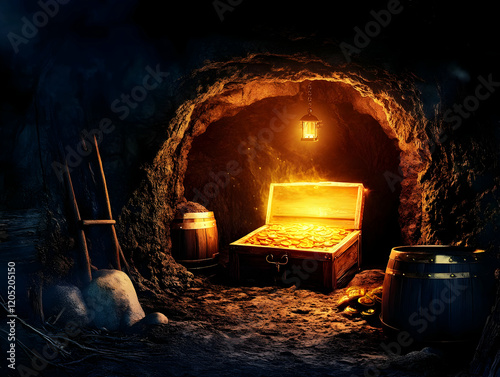 Treasure Chest Glows in Dar...