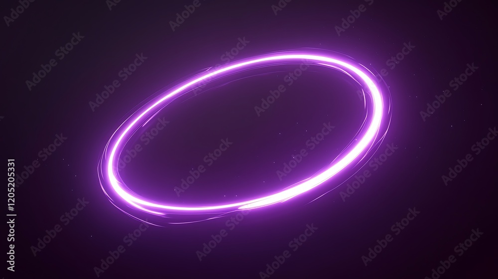 Obraz premium Glowing Purple Ring Abstract Light Energy Design