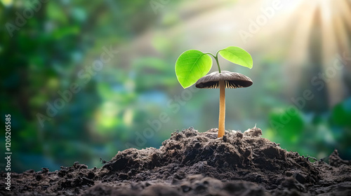 Small Plant Grows from a Mu...