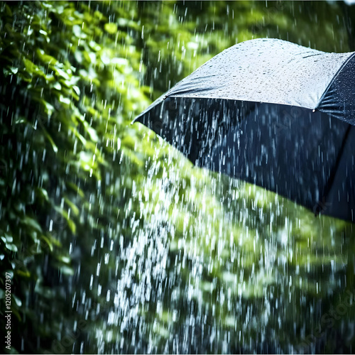 Black Umbrella Protects fro...