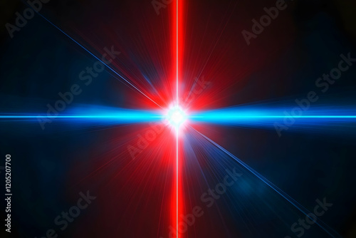 Red and Blue Laser Beams In...