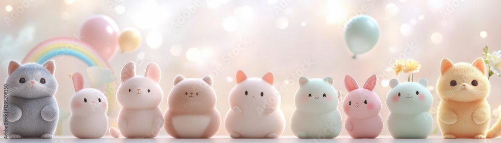 Adorable pastel animal figurines in a dreamy setup, perfect for children's decor and gift ideas. Discover cute collectibles now! Adorable pastel animal figurines in a dreamy setup, perfect for children's decor and gift ideas. Discover cute collectibles now!