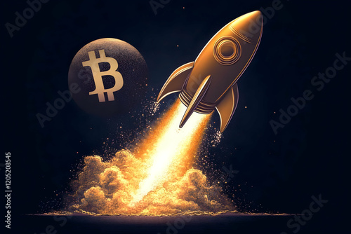 Golden Rocket Launches with...