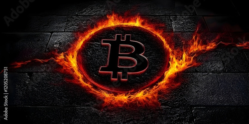Bitcoin Symbol Engulfed in ...