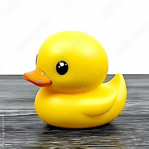 A Cute Yellow Rubber Duck S...