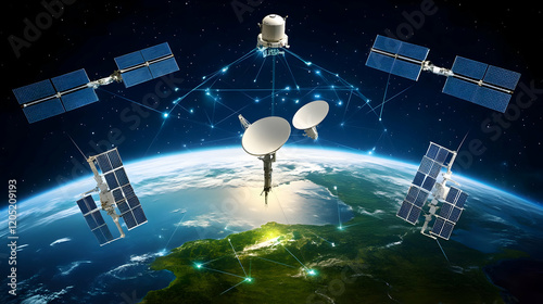 Satellites orbit Earth, tra...