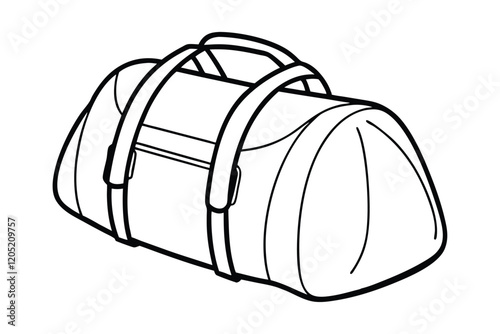 A duffle bag, ready for the gym vector illustration.eps