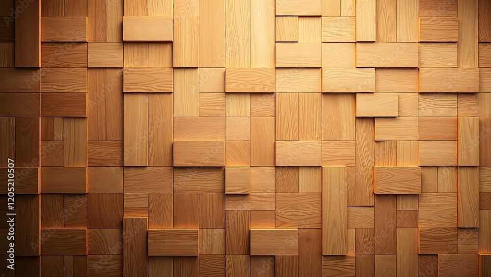 Naklejka premium A mesmerizing wooden wall, filled with intricate textures and warm hues. 