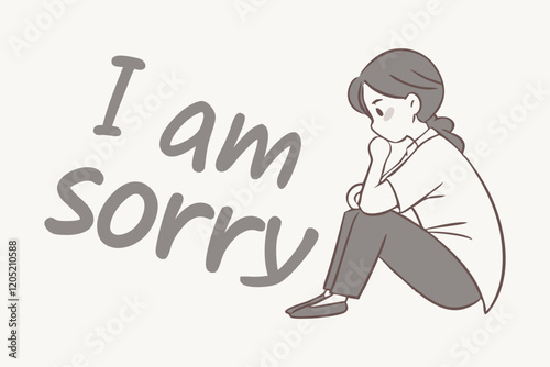 Wallpaper Mural I am sorry lettering text vector illustration. Torontodigital.ca