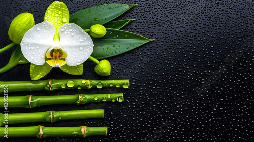 White Orchid, Green Bamboo ...