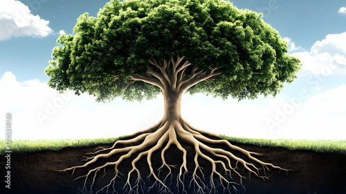 Lush Green Tree Shows Exten...