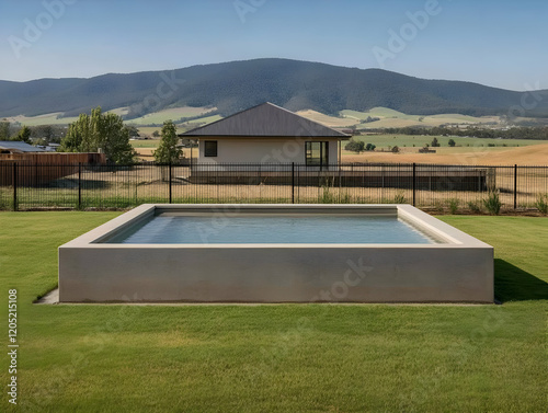 Modern Plunge Pool Sits Ser...