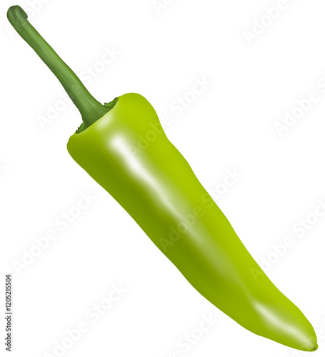 Banana Pepper on a white background