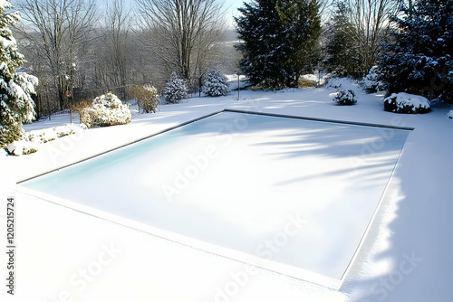 Snow-Covered Swimming Pool ...