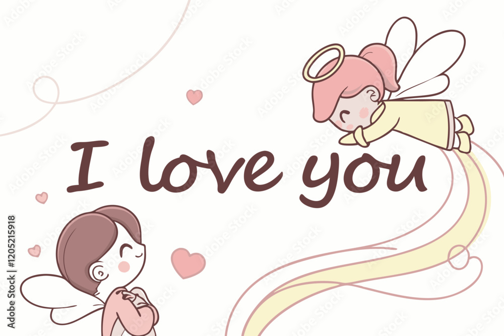 I love you text vector hand drawn lettering illustration I love you text vector hand drawn lettering illustration