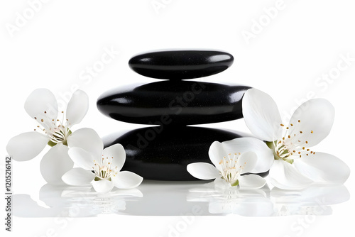 Stack of Smooth Black Stone...