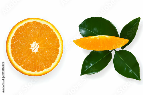 Fresh Orange Slice and Cros...