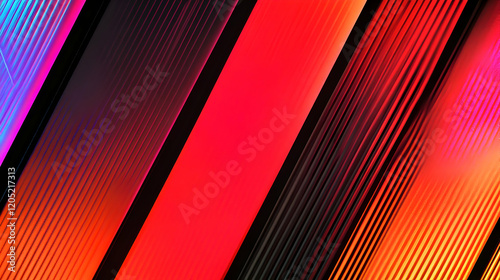 Vivid Diagonal Stripes Vibr...