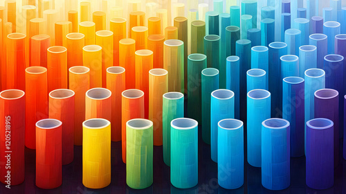 Colorful Cylinders Form a G...