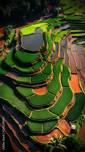 Aerial View Shows Vibrant G...