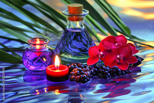 Serene Spa Scene with Essen...
