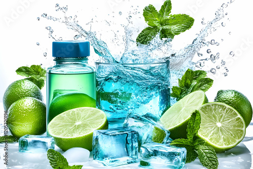 Refreshing Lime and Mint Dr...