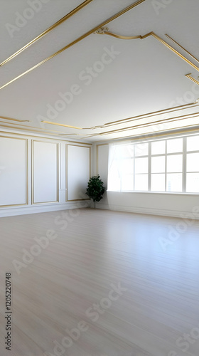 Empty Classic White Room wi...
