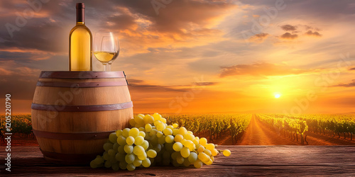 White Wine Bottle, Glass, G...