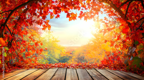 Autumn Leaves Frame Wooden ...