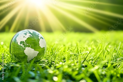 Green Globe Sits Peacefully...