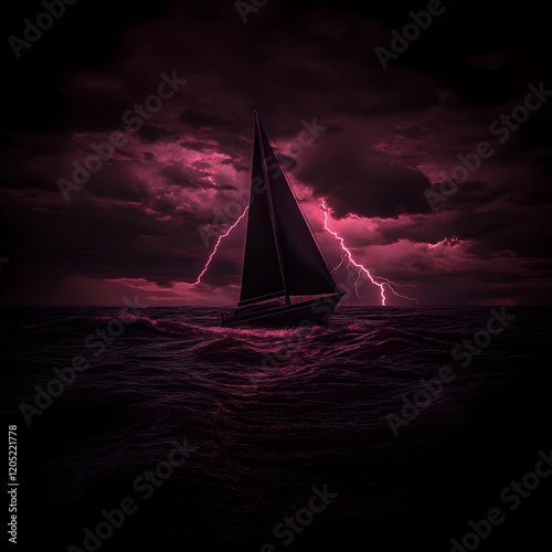 Sailboat Navigates Through ...