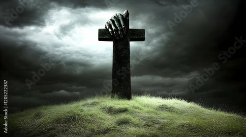 Spooky Hand Grips Cross on ...