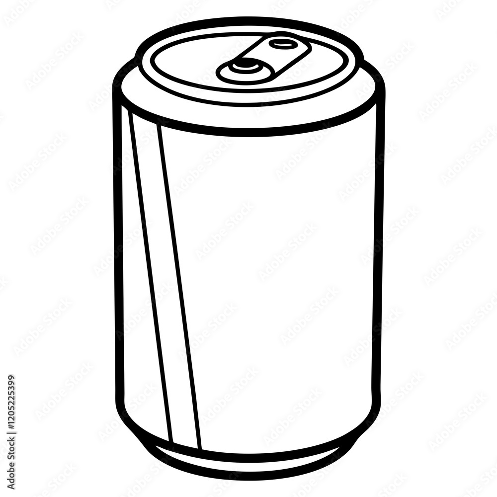 Elegant Line Work Soda Can Artwork Elegant Line Work Soda Can Artwork