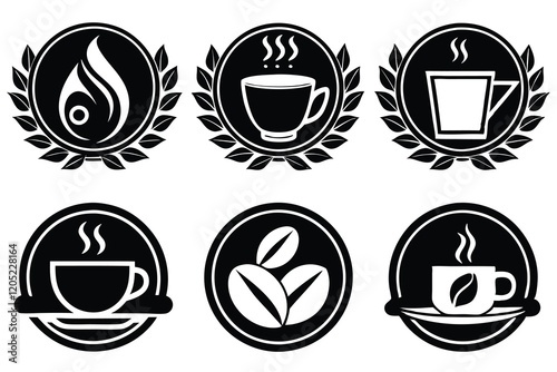coffee logo icon set vector art illustration