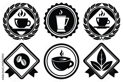 coffee logo icon set vector art illustration