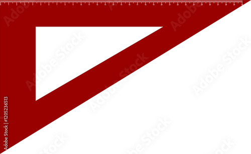 right triangle ruler vector with a length of 30 cm