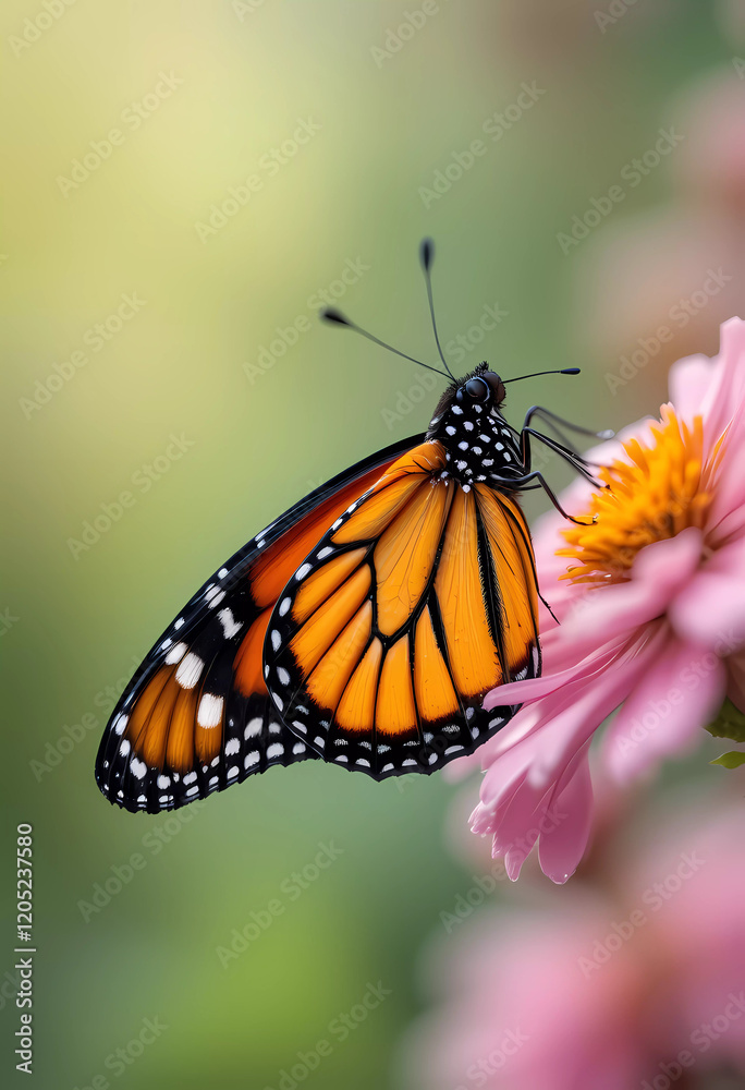 Monarch Butterfly on a Spring Day Monarch Butterfly on a Spring Day