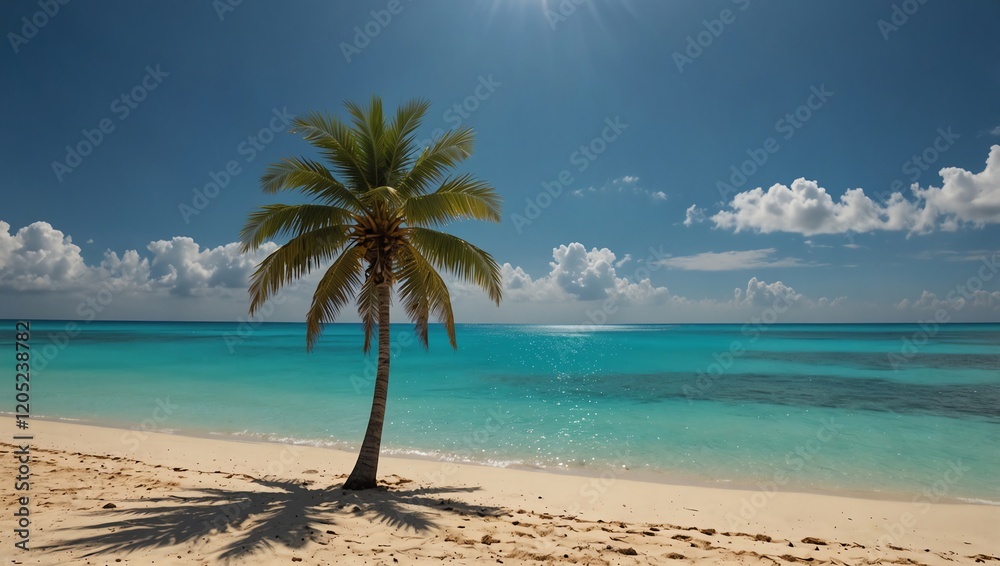 beach with palm trees