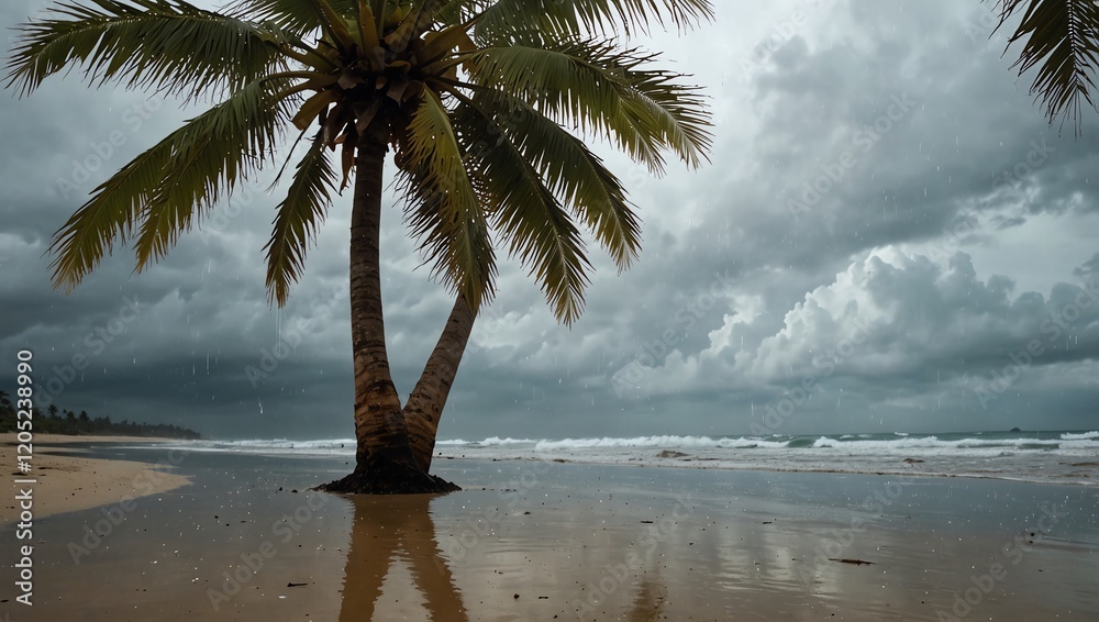 palm tree on the beach