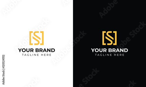 Monogram S, SI, IS, SQ, Q modern logo concept cutting edge technology futuristic home and hotel