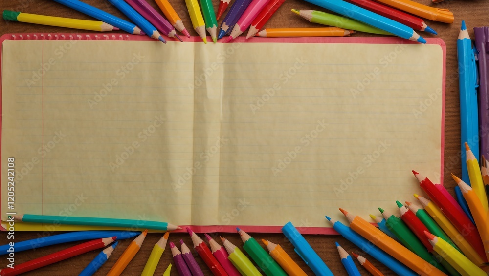 pencils on a wooden table