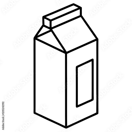 Milk Carton Icon in Vector Format